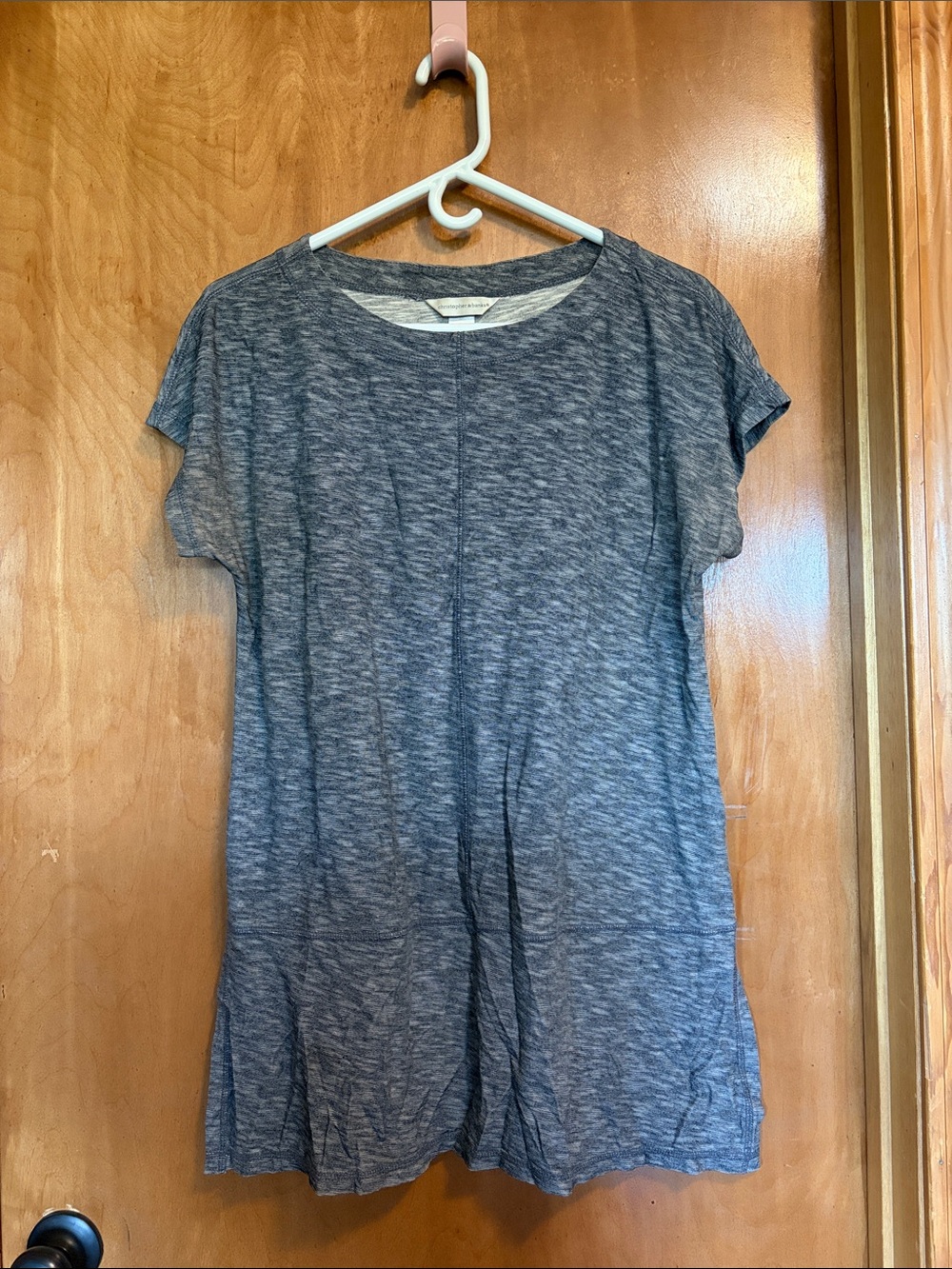 Christopher & Banks Heathered Blue Short Sleeve Tee - Size M